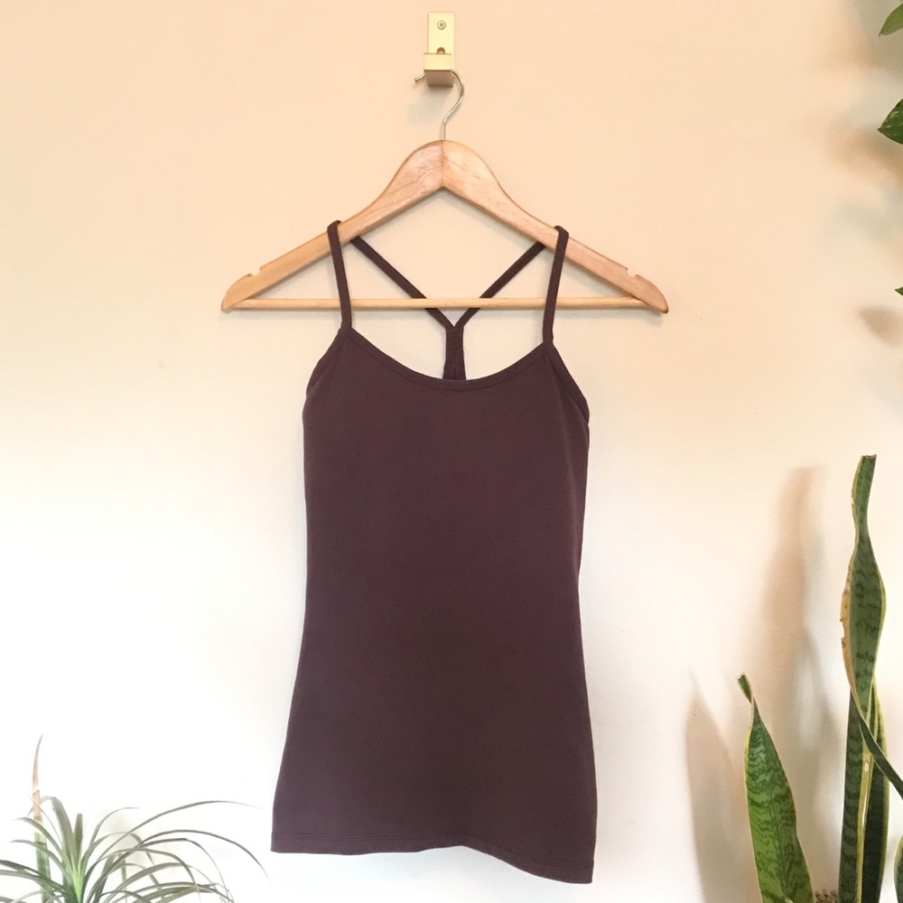 Lululemon Athletics Burgundy Tank atop